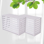  Lot De 2 Housses De Protection Pour Climatiseur Extérieur, Brise-Vue En Aluminium Pour Mini-climatiseurs, Cache-Pot Pour Fleurs (Blanc, 110 X 60 X 80 Cm)