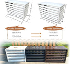 GENERIC Housse De Climatiseur D'extérieur En Aluminium Résistant Aux Intempéries - Protection De L'intimité - Blanc élégant - Taille : 27,9 Cm - Parfait Pour La Protection Et Le Style De La Maison.