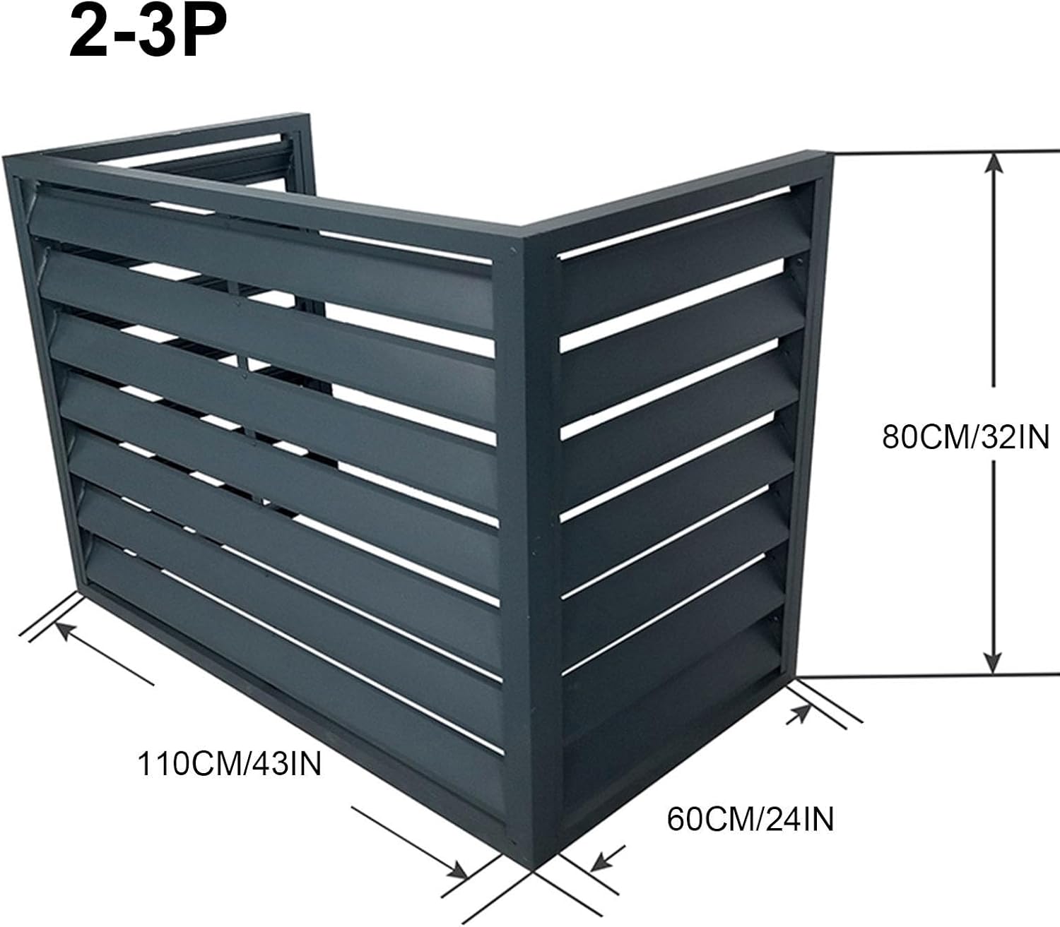 GENERIC Housse Robuste En Aluminium Pour Climatiseur – Protection Anti-vol Et Réduction Du Bruit – Clôture élégante Parfaite Pour Les Unités De Climatisation Extérieures