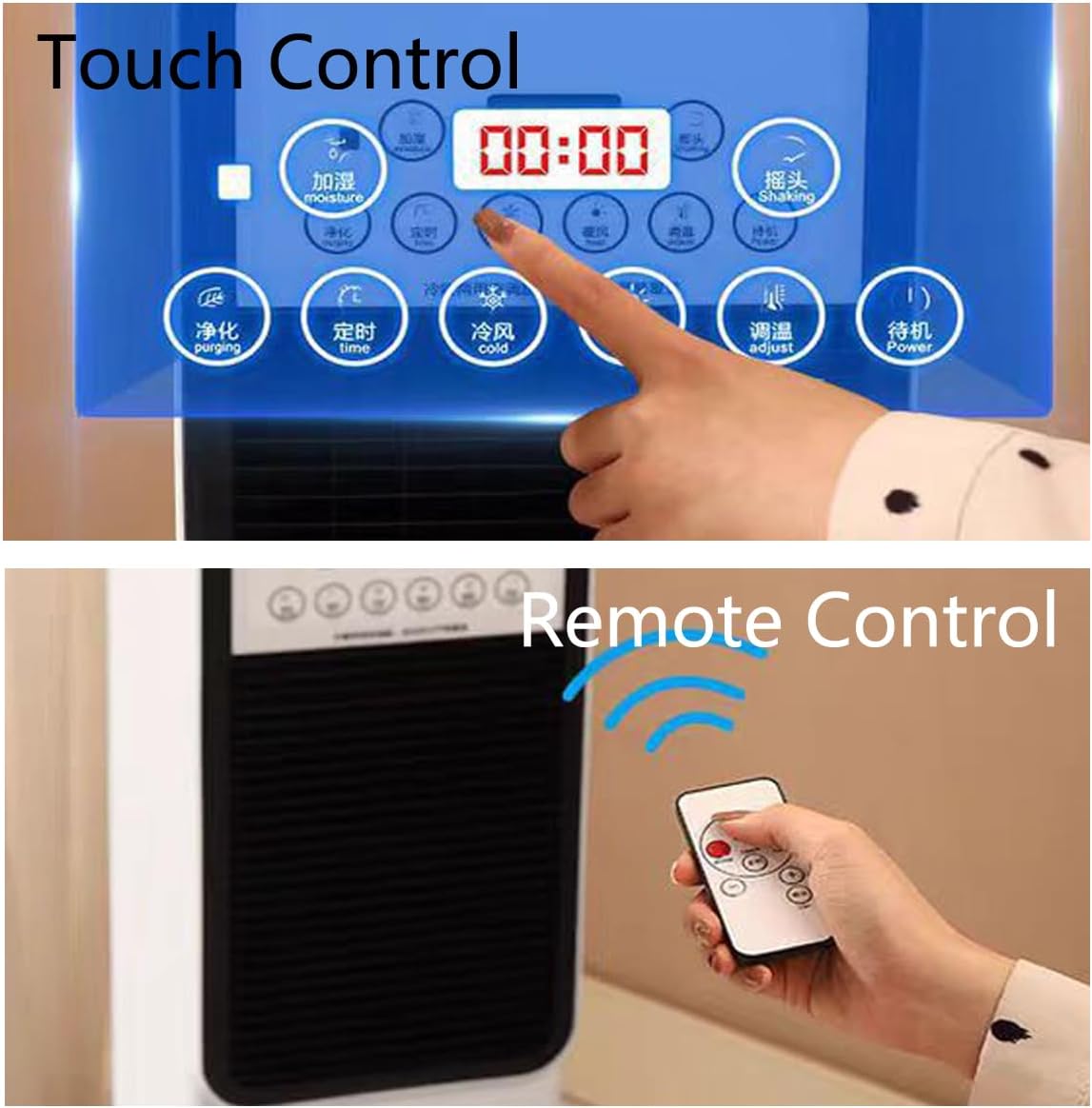  Climatiseur Portable 12 000 Btu Avec Télécommande, Classe Énergétique A, Refroidissement Et Chauffage Par Évaporation, Ventilateur Chauffant Et Rafraîchissant Mobile