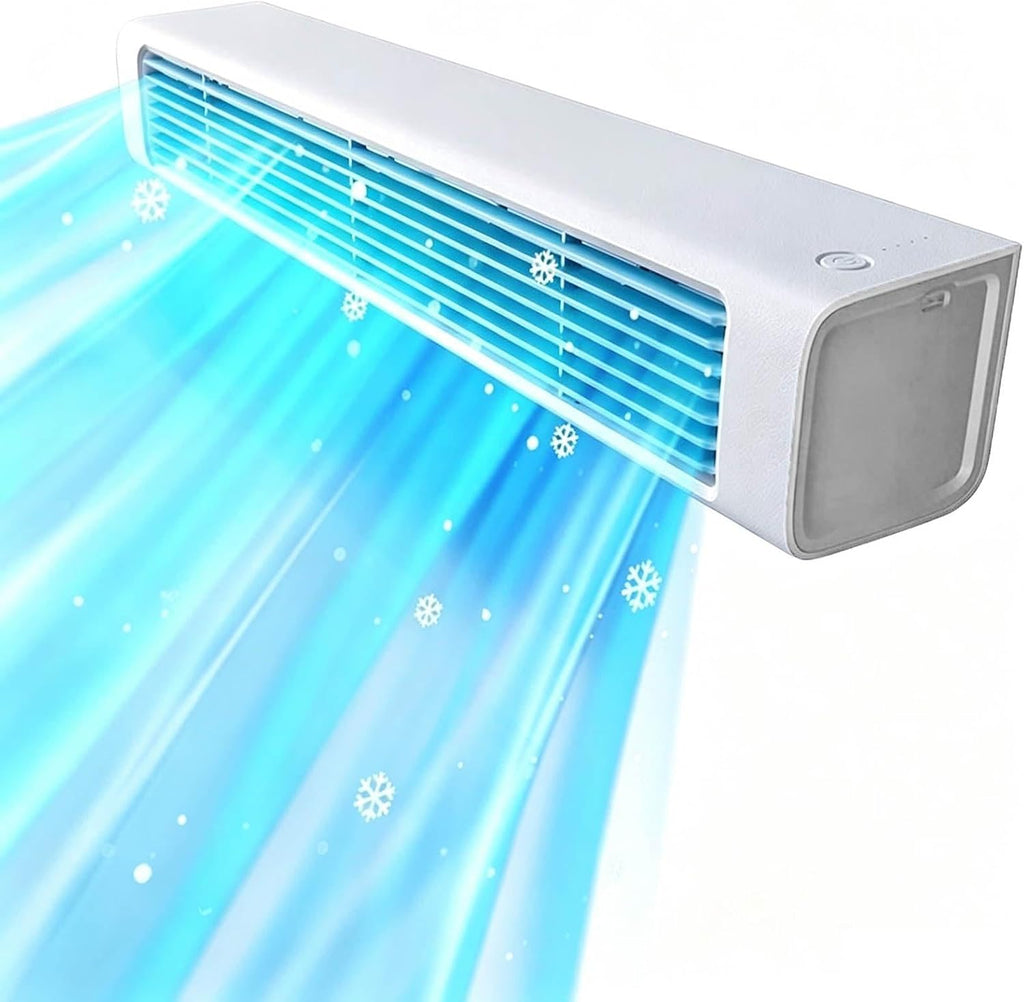 GENERIC Climatiseur Portable Avec 3 Vitesses, Télécommande Sans Fil, Diffuseur D'air à Longue Portée Pour Rafraîchir Une Pièce, Une Chambre, Un Bureau, à Poser Sur Un Bureau Ou à Fixer Au Mur