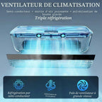 GENERIC Ventilateur Climatiseur Portable Avec Charge Sans Fil, Refroidissement Instantané, Aucune Installation Requise Pour Usage Domestique Et Extérieur