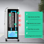  Ventilateur De Climatiseur Portable VENTILATEUR D'AIR FROID Refroidisseurs D'air Espacés Refroidis à L'eau Sur Pied Ventilateur De Tour De Contrôle Par évaporation à 3 Vitesses Étage Personnel Salon