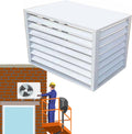 GENERIC Housse De Protection En Aluminium Pour Climatiseur Extérieur Et Support De Fleurs, Grille De Protection Pour Unités De Climatisation Et Pompes à Chaleur, Boîtier Autoportant Pour Poubelle Ou Unité De