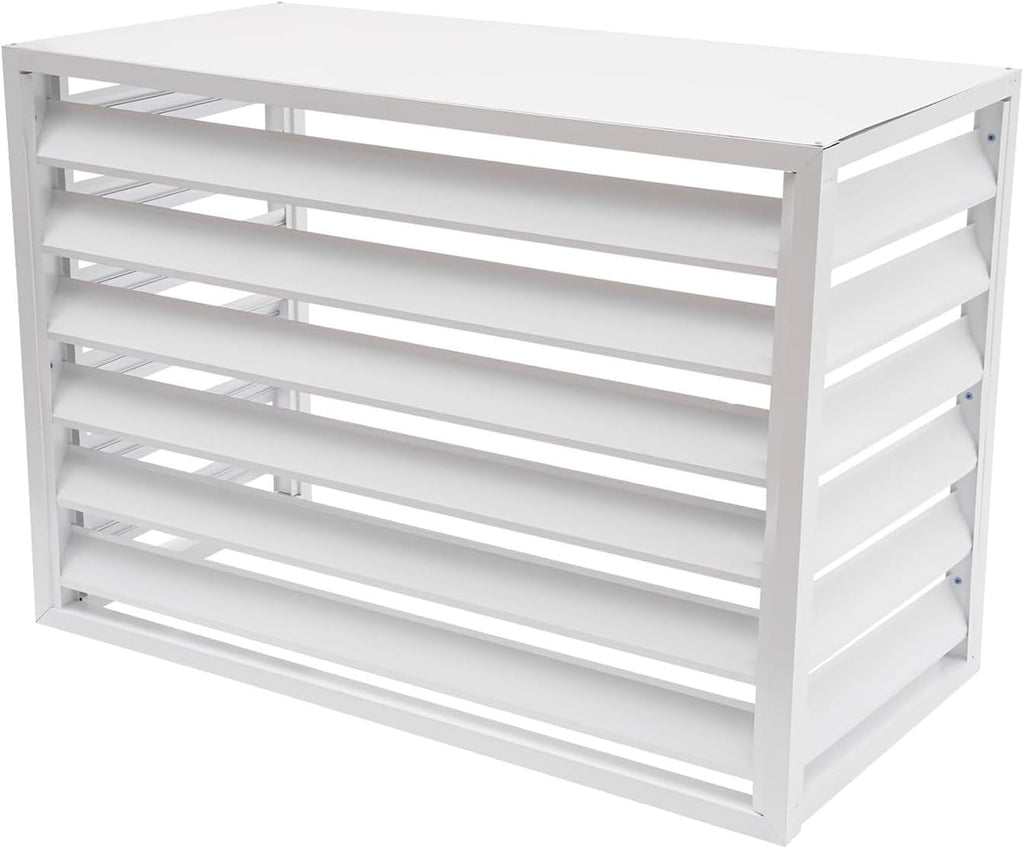 GENERIC Couvercle De Pompe à Chaleur En Aluminium Pour Climatiseur Extérieur Blanc 110 X 60 X 80 Cm (2-3P) – Protection Contre Les Intempéries