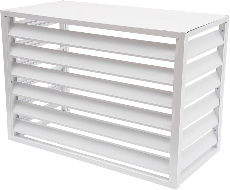 GENERIC Couvercle De Pompe à Chaleur En Aluminium Pour Climatiseur Extérieur Blanc 110 X 60 X 80 Cm (2-3P) – Protection Contre Les Intempéries