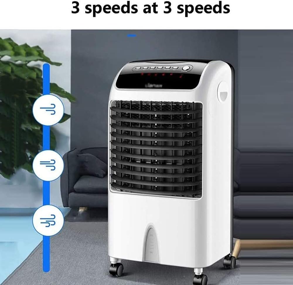  Refroidisseurs évaporatifs, Climatiseur Portable 10 000 BTU, Climatiseur Sur Pied Trois-en-Un, Avec Télécommande Et Affichage LED, 3 Vitesses De Ventilation, Minuterie De