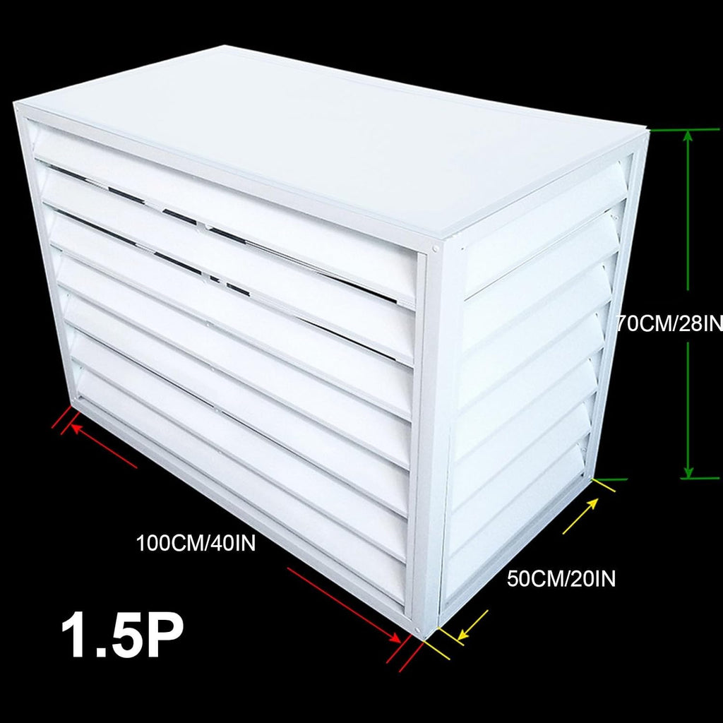 GENERIC Mini Climatiseur Et Housse De Pompe à Chaleur D'extérieur – Protection En Aluminium Pour Unités Extérieures, Résistant Aux Intempéries, Résistant Aux UV, S'adapte à La Plupart Des Systèmes Mini Split