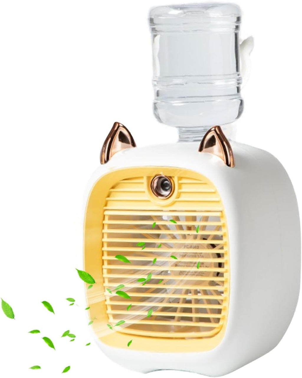  Climatiseur Portable, Mini Ventilateur De Climatiseur Mignon Avec Réservoir D'eau De 270 Ml, Ventilateur De Refroidissement à L'air De 2 Ans Et Humidificateur, Ventilateur De Refroidissement Personne