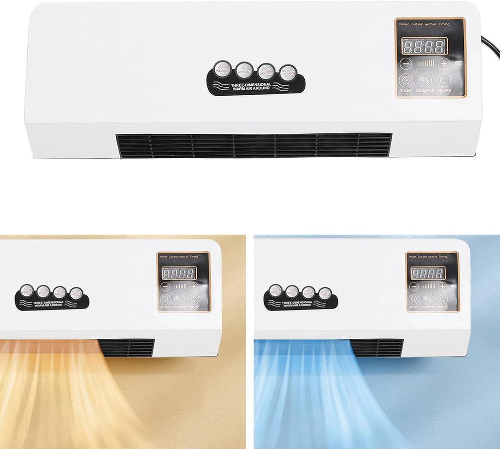 GENERIC Climatiseur Mural, Machine De Chauffage Murale Réglable, Mini Mobile à Faible Bruit Pour L'intérieur Et L'extérieur (Prise UE 110‑240 V 220V)