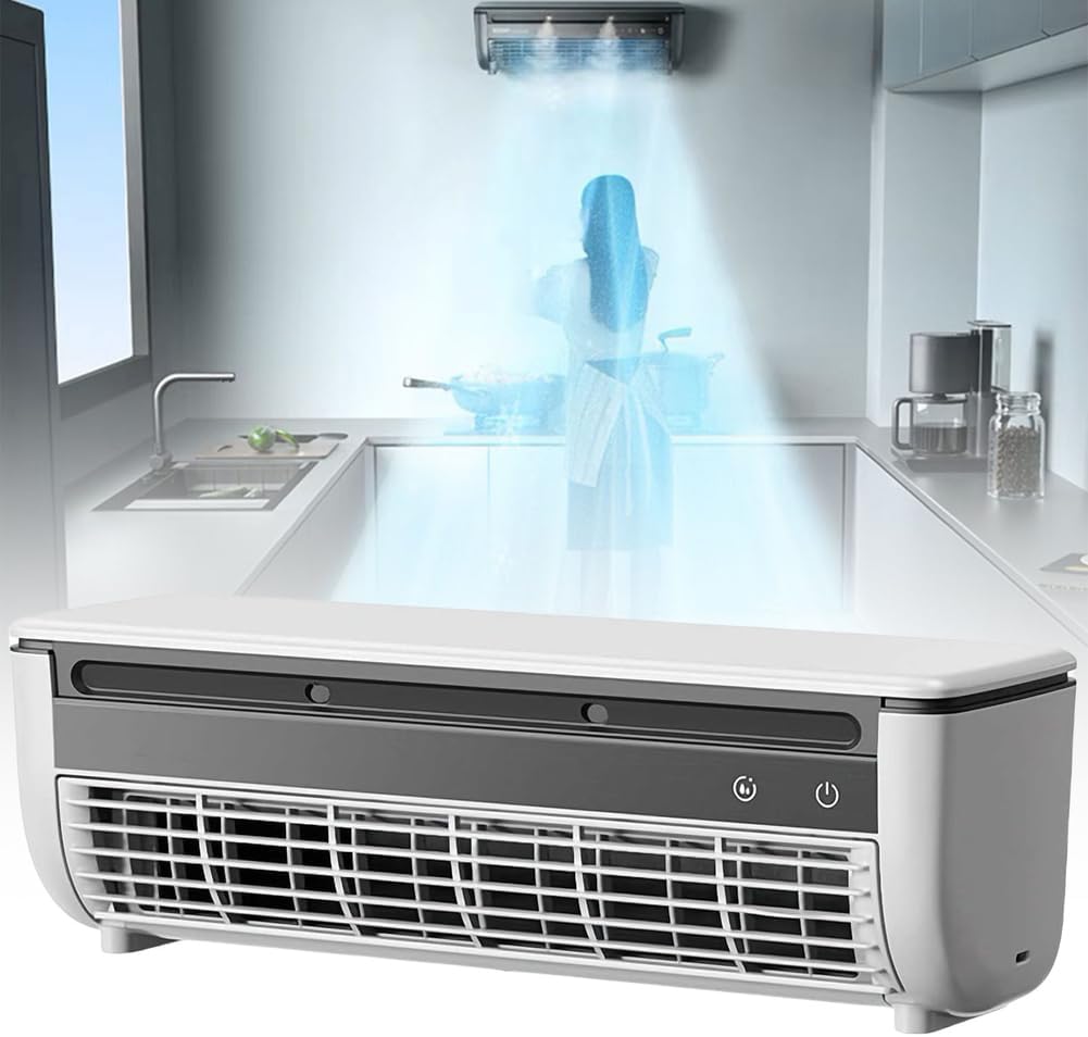 GENERIC Ventilateur Climatiseur Portable Avec Charge Sans Fil, Refroidissement Instantané, Aucune Installation Requise Pour Usage Domestique Et Extérieur