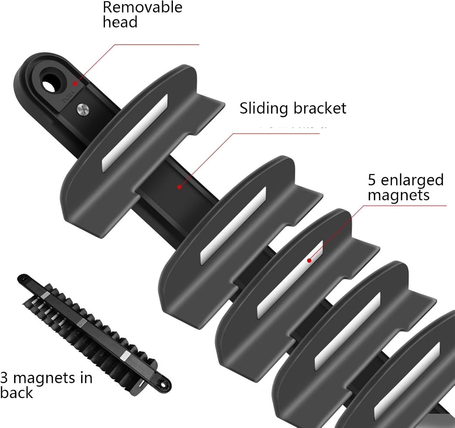  Générique Porte-Clés à Outils - Plateau De Rangement Pour Outils Avec Support Aimanté,Support Réglable Pour Atelier Garage Et