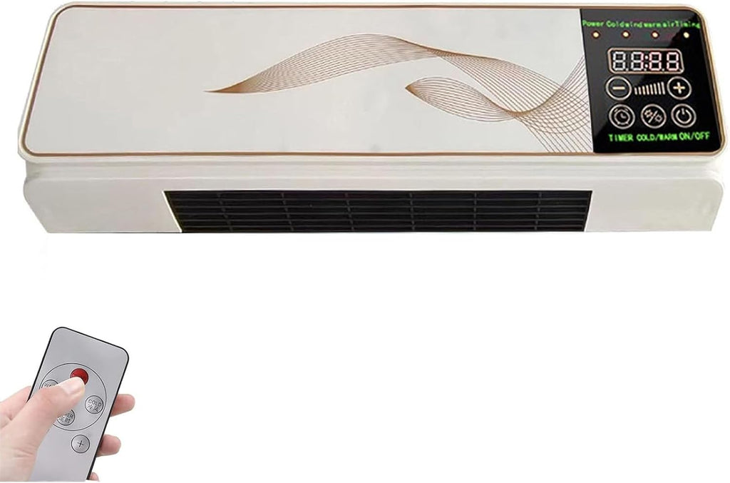 GENERIC Climatiseur Portable Pour Chambre, Mini Refroidisseur D'air Silencieux Avec 6 Vitesses, Flux D'air Froid Et Chaud, Télécommande, Affichage Led, Minuterie, Bureau Et Montage Mural Pour Bureau #1