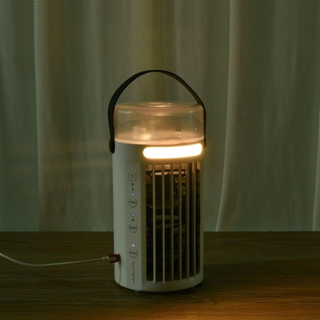  DieffematicKTY Climatiseur Mobile Mini Air Conditioner Color Changing Night Light Desktop Cooler Humidifier Fan