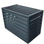 GENERIC Mini Housse De Climatiseur Divisée En Aluminium Pour Pompe à Chaleur Pour L'hiver, Design Persienne Grise, Utilisation Intérieure Et Extérieure, Bouclier Durable Et Résistant Aux Intempéries