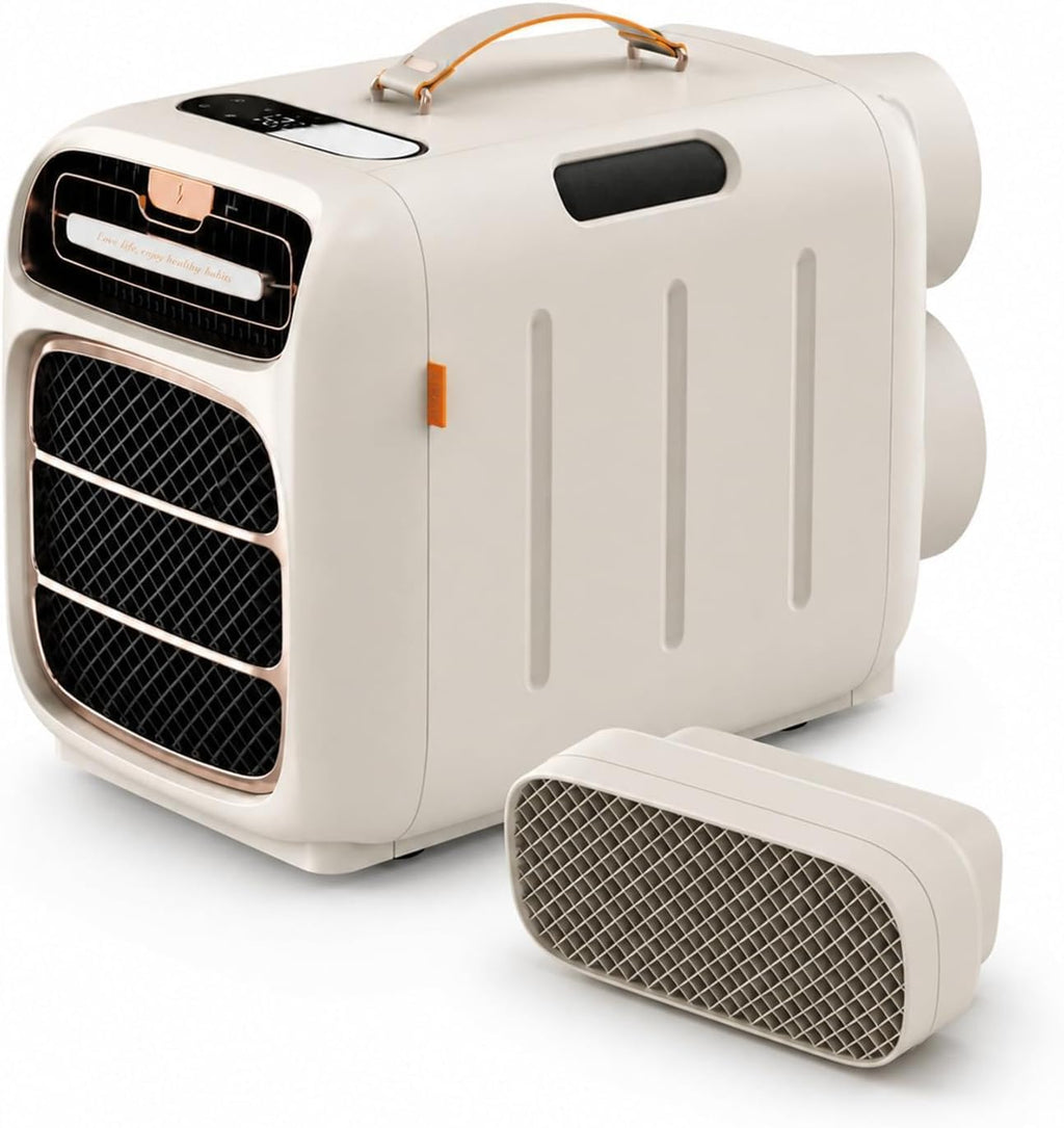  Climatiseur De Tente Portable, Climatisation Pour Camping Cooling&Heating | Compresseur 5000 BTU, Double Tuyau, Refroidissement 3s, Pour 5-10m², Basse Consommation 420W, Silencieux 45dB