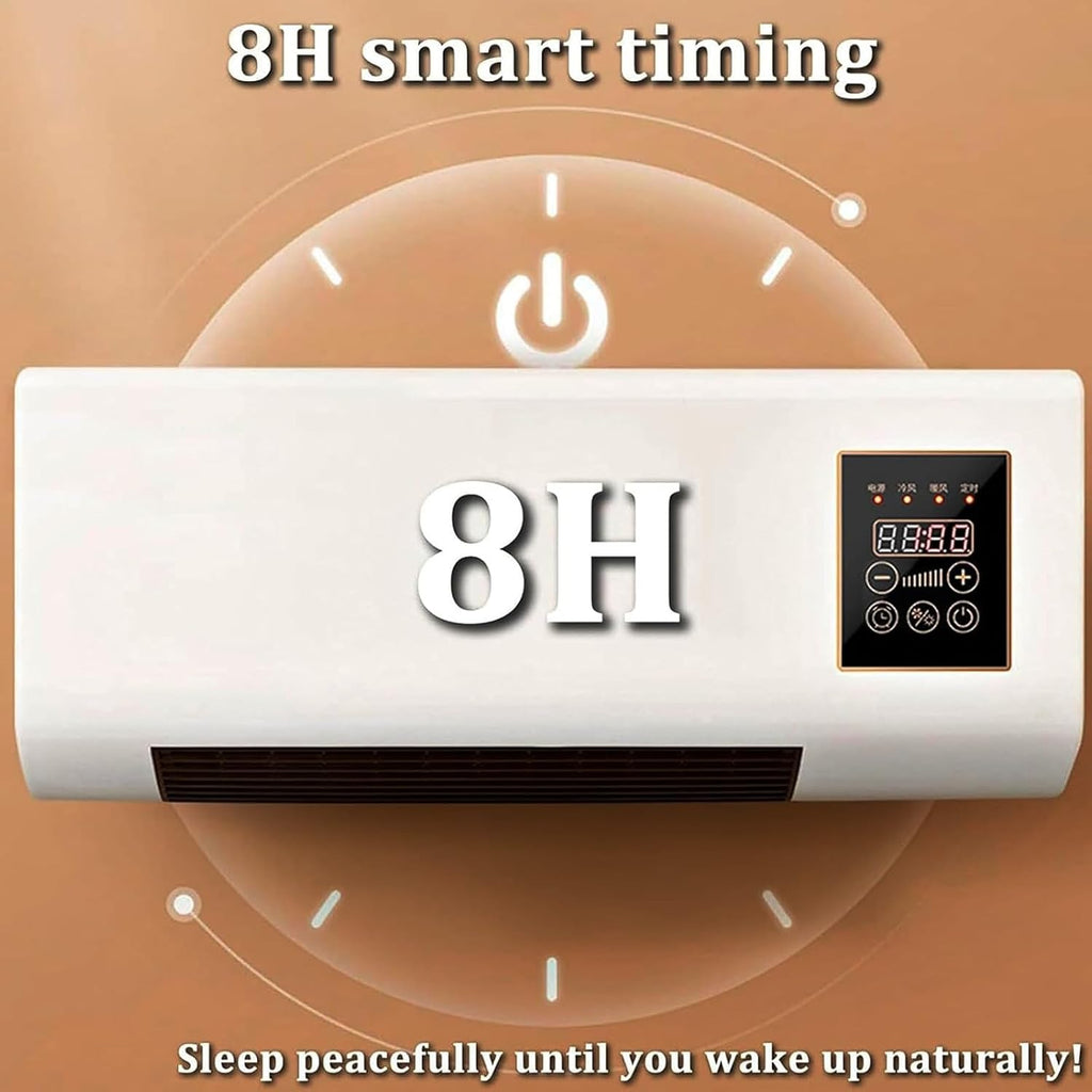 GENERIC Climatiseur Portable Pour Chambre, Mini Refroidisseur D'air Silencieux Avec 6 Vitesses, Flux D'air Froid Et Chaud, Télécommande, Affichage Led, Minuterie, Bureau Et Montage Mural Pour Bureau #1