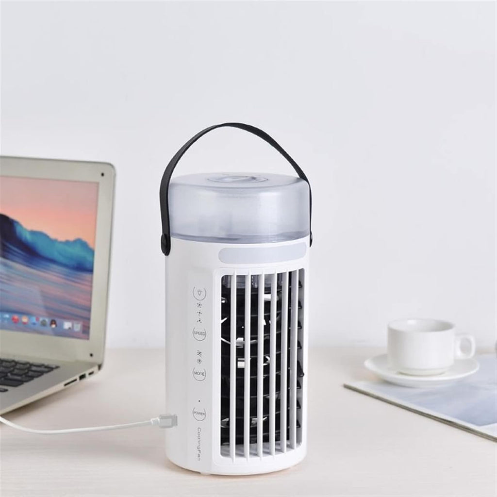 DieffematicKTY Climatiseur Mobile Mini Air Conditioner Color Changing Night Light Desktop Cooler Humidifier Fan