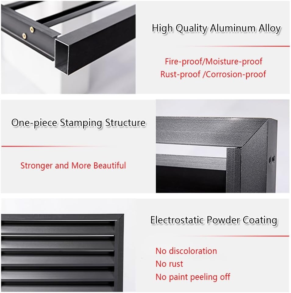 GENERIC Housse De Climatiseur D'extérieur En Aluminium Résistant Aux Intempéries - Protection De L'intimité - Blanc élégant - Taille : 27,9 Cm - Parfait Pour La Protection Et Le Style De La Maison.