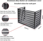 GENERIC Housse De Protection Extérieure En Aluminium Pour Climatiseur – Protection Contre Les Intempéries Pour Unités Centrales De Climatisation – Bouclier Décoratif Pour Unités Extérieures Et Design élégant