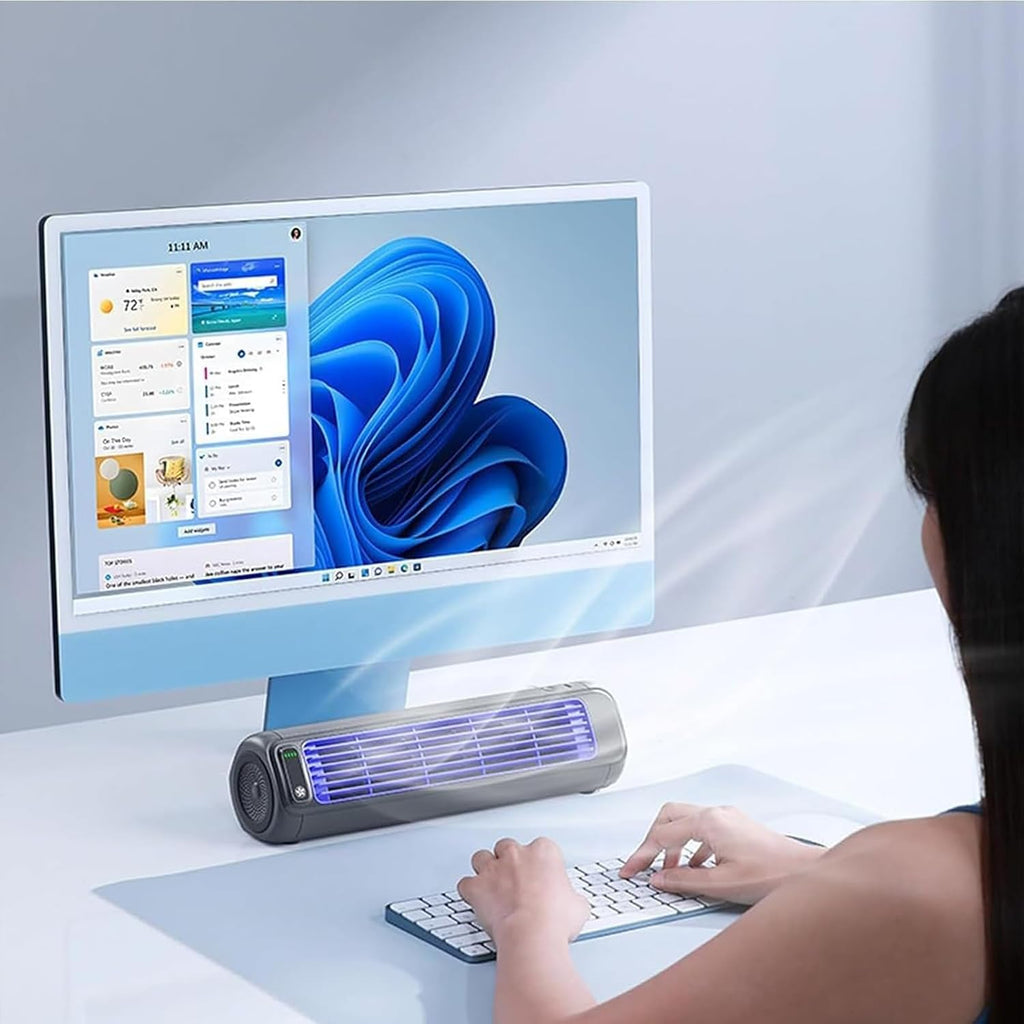  Shirem Cooling Ace, Libiyi Cooling Ace, Climatiseur Outfany Cooling Ace, Climatiseur De Chargement USB À 3 Vitesses Pour Chambre À Coucher, Cuisine, Salle De Bain,Black