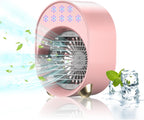  Mini Climatiseur Portable, Mobile Sans Évacuation, Ventilateur Silencieux Chambre, Clim Portable Rechargeable USB Petit Humidificateur Air 3600mAh 4 En 1