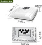  Climatiseur De Toit 12 V CC Pour Camping-Car, Adapté Aux Camions, Camping-Cars, Bus, Excavatrices, Camping-Cars, Véhicules Agricoles, Etc. Fonction Froid/Chaud 12 V.