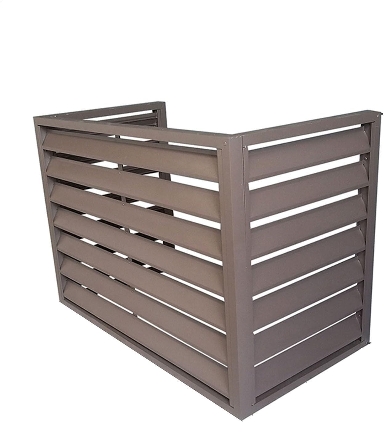 GENERIC Mini Housse De Protection Pour Climatiseur En Aluminium Et Pompe à Chaleur, Réduction Du Bruit, Design Marron, Parfait Pour Une Utilisation En Extérieur, Support De Plantes D'étagère