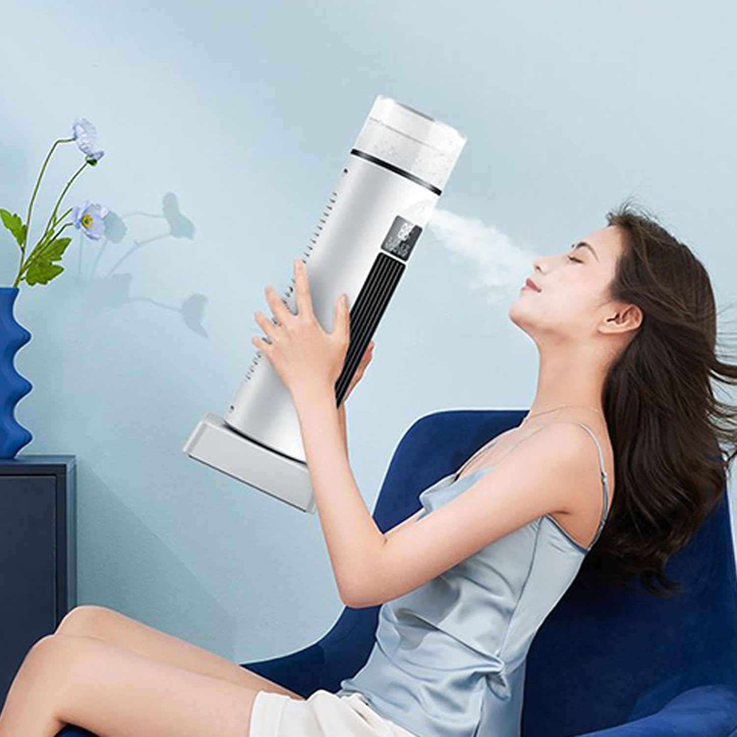  Ventilateur De Climatisation – Ventilateurs De Refroidissement Qui Soufflent De L'air Froid, Climatiseur Portable Avec Télécommande, Humidificateur Par évaporation Silencieux Pour Chambre à Coucher