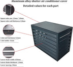 GENERIC Housse De Protection En Aluminium, Pompe à Chaleur Extérieure, étagère De Plantes Pour Jardin, Housse De Protection Pour Climatiseurs Extérieurs, Résistante Aux Intempéries Et Durable