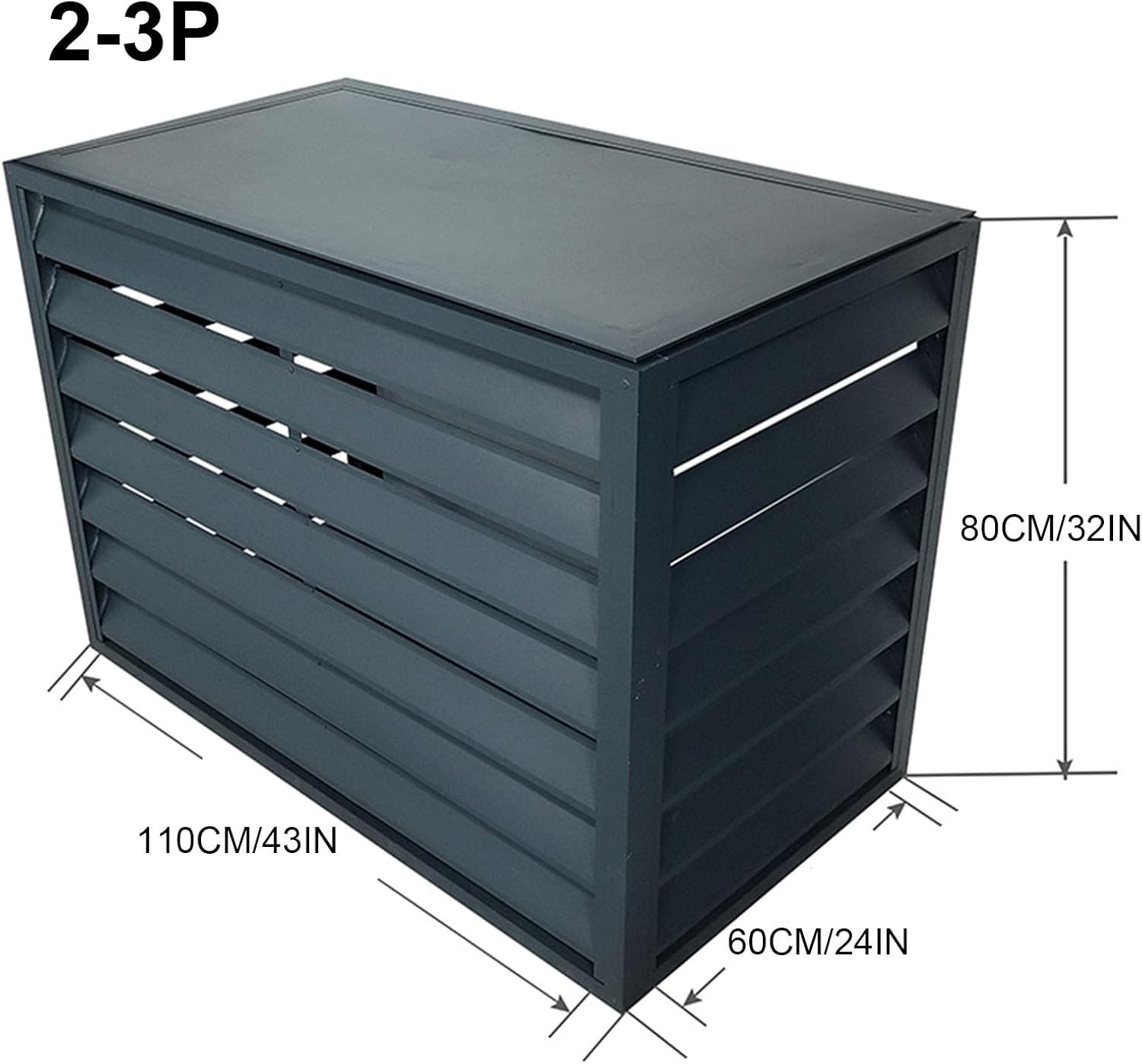 GENERIC Housse Anti-poussière Grise Pour Climatiseurs – Résistante Aux Intempéries Et Au Bruit – Grille Décorative Pour Unités Extérieures – Protection Idéale Pour Les Systèmes CVC