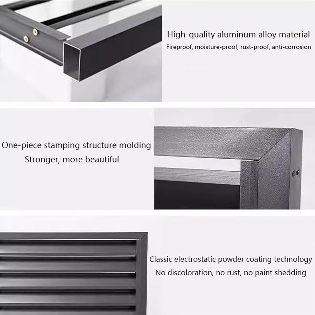 GENERIC Housse De Climatiseur D'extérieur Résistante Aux Intempéries – Protection En Aluminium Pour Pompe à Chaleur Décorative Et Réduction Du Bruit Pour Une Utilisation Durable