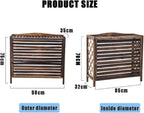  Clôture En Bois Massif Pour Climatisation, écran De Confidentialité Extérieur, Support Pour Climatiseur, Support Pour Fleurs, Grille De Protection Pour Séparation D'espace