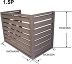 GENERIC Mini Housse De Protection Pour Climatiseur En Aluminium Et Pompe à Chaleur, Réduction Du Bruit, Design Marron, Parfait Pour Une Utilisation En Extérieur, Support De Plantes D'étagère