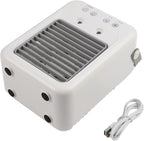  Ventilateur De Climatiseur USB Portable Avec Batterie De 6000 MAh, Ventilateur De Bureau De 500 Ml, Refroidisseur évaporatif Silencieux à 3 Vitesses Avec Minuterie Pour Voiture, Bureau, Dortoir