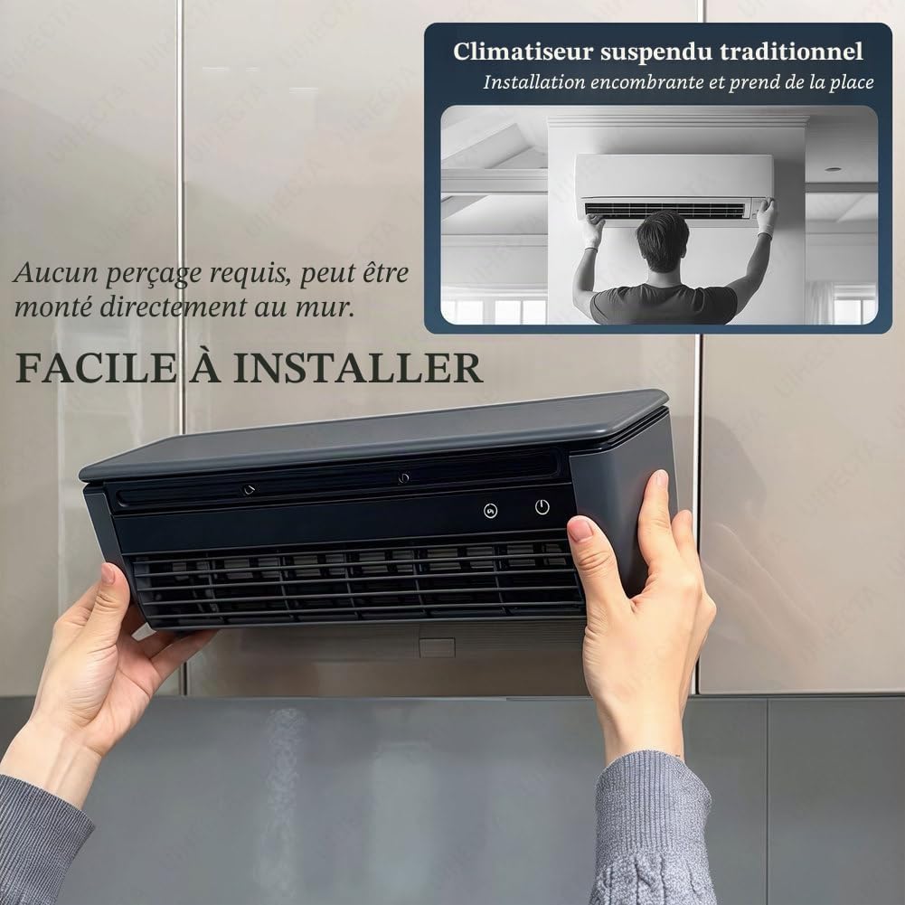 GENERIC Ventilateur Climatiseur Portable Avec Charge Sans Fil, Refroidissement Instantané, Aucune Installation Requise Pour Usage Domestique Et Extérieur