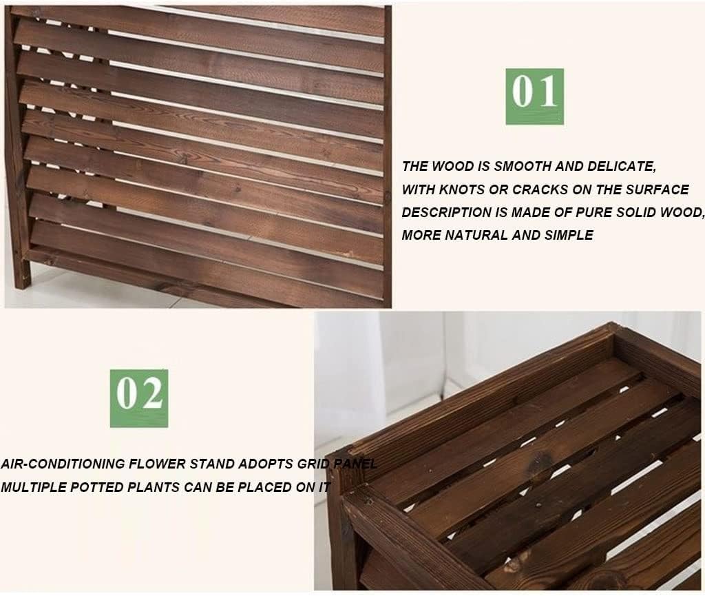  Clôture D'intimité Extérieure, Housse De Climatiseur, Stores, Housse D'unité Extérieure De Climatiseur, Support De Plante Marron, Coque De Poubelle Cachée