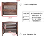 GENERIC AC Cover Support De Fleurs En Bois – Écran Décoratif Pour Climatiseur Résistant à La Corrosion – Grille De Protection Pour Unité Extérieure – Dimensions De La Clôture En Bois : 120 X 55 X 160 Cm