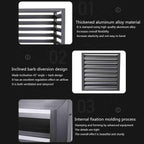 GENERIC Housse De Climatiseur D'extérieur Résistante Aux Intempéries – Protection En Aluminium Pour Pompe à Chaleur Décorative Et Réduction Du Bruit Pour Une Utilisation Durable