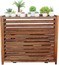GENERIC Housse De Protection En Bois Massif Pour Climatiseur - Grille De Protection Pour Climatiseurs Et Pompes à Chaleur - Écran Décoratif D'extérieur