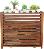 GENERIC Housse De Protection En Bois Massif Pour Climatiseur - Grille De Protection Pour Climatiseurs Et Pompes à Chaleur - Écran Décoratif D'extérieur