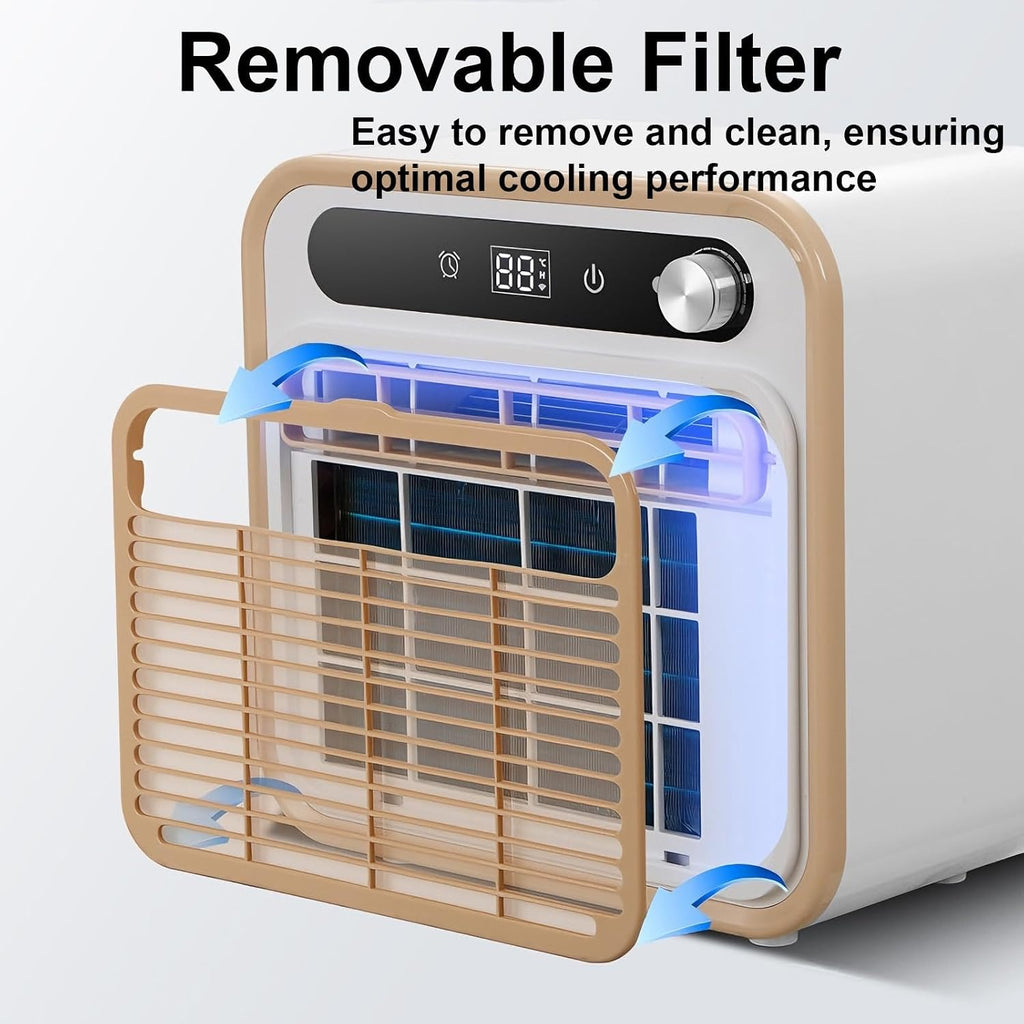 GENERIC Climatiseur Portable Split 5000 Btu, Unité De Refroidissement Silencieuse Intelligente Avec Contrôle Tactile Et Minuterie De 12h – Comprend Un Tuyau De 1 Mètre, Pour Cham With 1-meter Connecting Pipe
