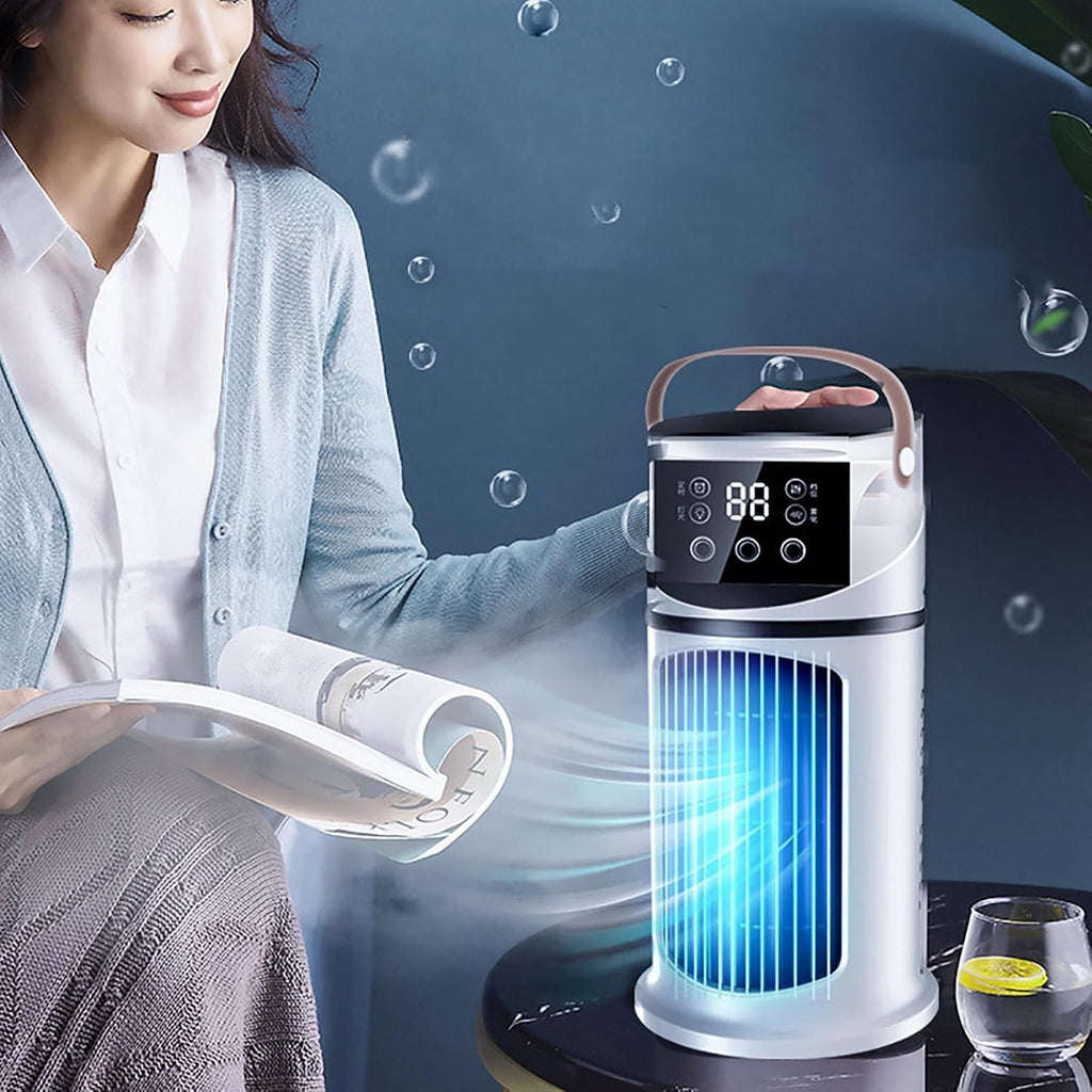  Portable Climatiseur Mobile, Silencieux 4 En1 Avec Déshumidificateur, Ventilateur Et Mode Nuit, Minuterie 24H, Télécommande, Kit Fenêtre, Classe Énergétique A Pour Chambre, Bureau, Camping