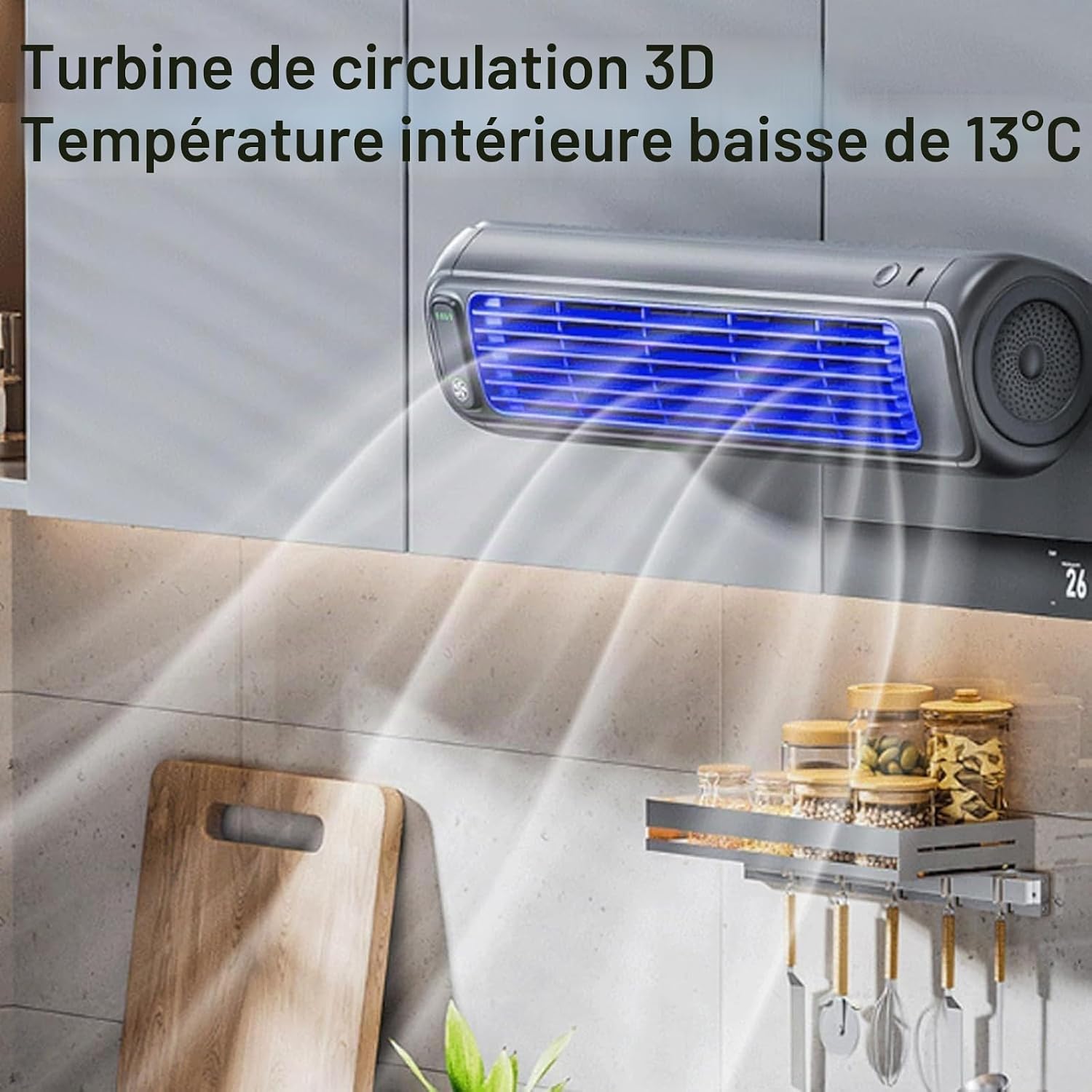  Shirem Cooling Ace, Libiyi Cooling Ace, Climatiseur Outfany Cooling Ace, Climatiseur De Chargement USB À 3 Vitesses Pour Chambre À Coucher, Cuisine, Salle De Bain,Black