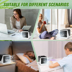  Puissant Ventilateur De Climatisation Portable à Vent Froid, 7 Types De Lumières, Refroidisseur D'air Par évaporation Avec 3 Vitesses De Vent Et 500 Ml, Refroidisseur D'air Pour Bureau, Chambre
