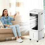  Rafraichisseur D’Air 3 En 1 Avec Télécommande, Climatiseur Mobile Sans Évacuation, Réservoir D’Eau 20L, Oscillation 60°, 3 Vietesses, 3 Modes, Purification, Minuterie 7.5H, Silencieux, Chambre