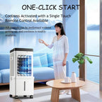 GENERIC Climatiseur Portable Sans Fenêtre, Ventilateur Rafraîchisseur D’Air De 15 L Avec 3 Réglages De Vitesse Et Minuterie De 7,5 Heures, Oscillation à 90° Et Humidificateur, Refroidisseur Évaporatif