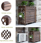 GENERIC Housse En Bois Massif Pour Climatiseur – Grille Décorative Pour Climatiseurs Et Unités De Pompe à Chaleur Améliore L'esthétique Et La Protection De La Maison