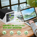  Puissant Ventilateur De Climatisation Portable à Vent Froid, 7 Types De Lumières, Refroidisseur D'air Par évaporation Avec 3 Vitesses De Vent Et 500 Ml, Refroidisseur D'air Pour Bureau, Chambre