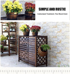 GENERIC Housse De Protection En Bois Massif Pour Climatiseur - Grille De Protection Pour Climatiseurs Et Pompes à Chaleur - Écran Décoratif D'extérieur